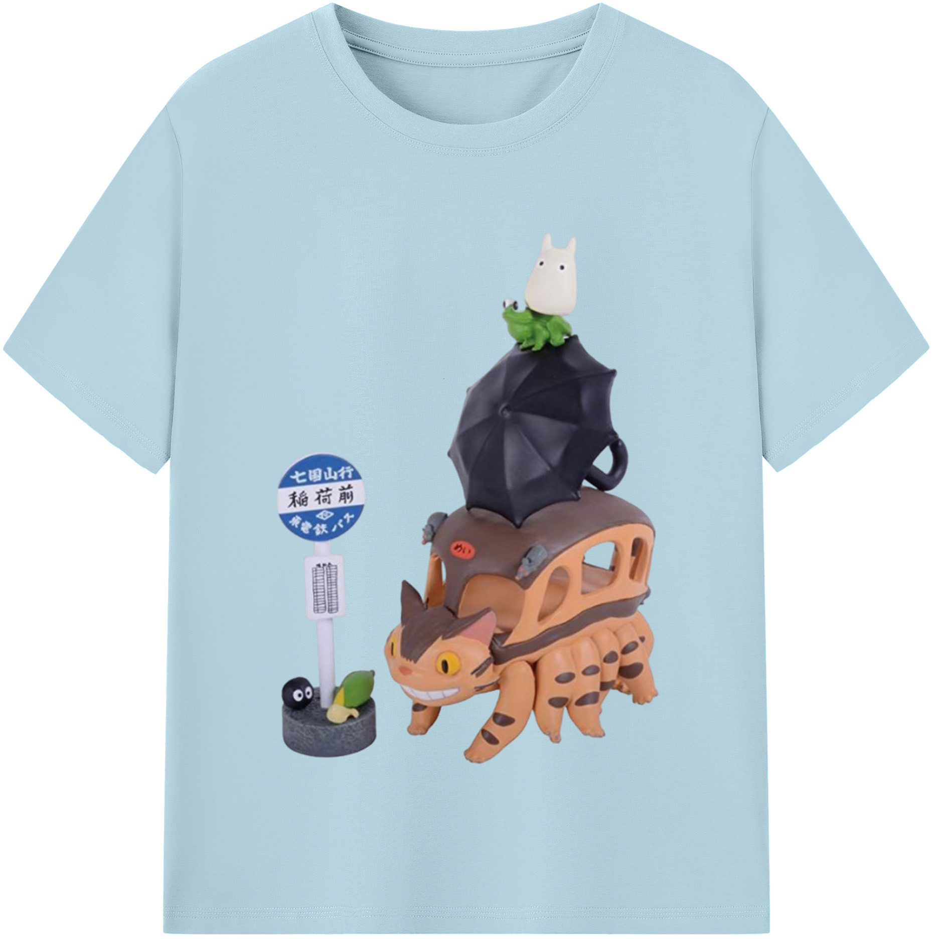 （画像用） となりのトトロ 草壁メイ 草壁サツキ My Neighbor Totoro Satsuki Kusakabe Mei Kusakabe 綿100％半袖Tシャツ（フロントプリント）
